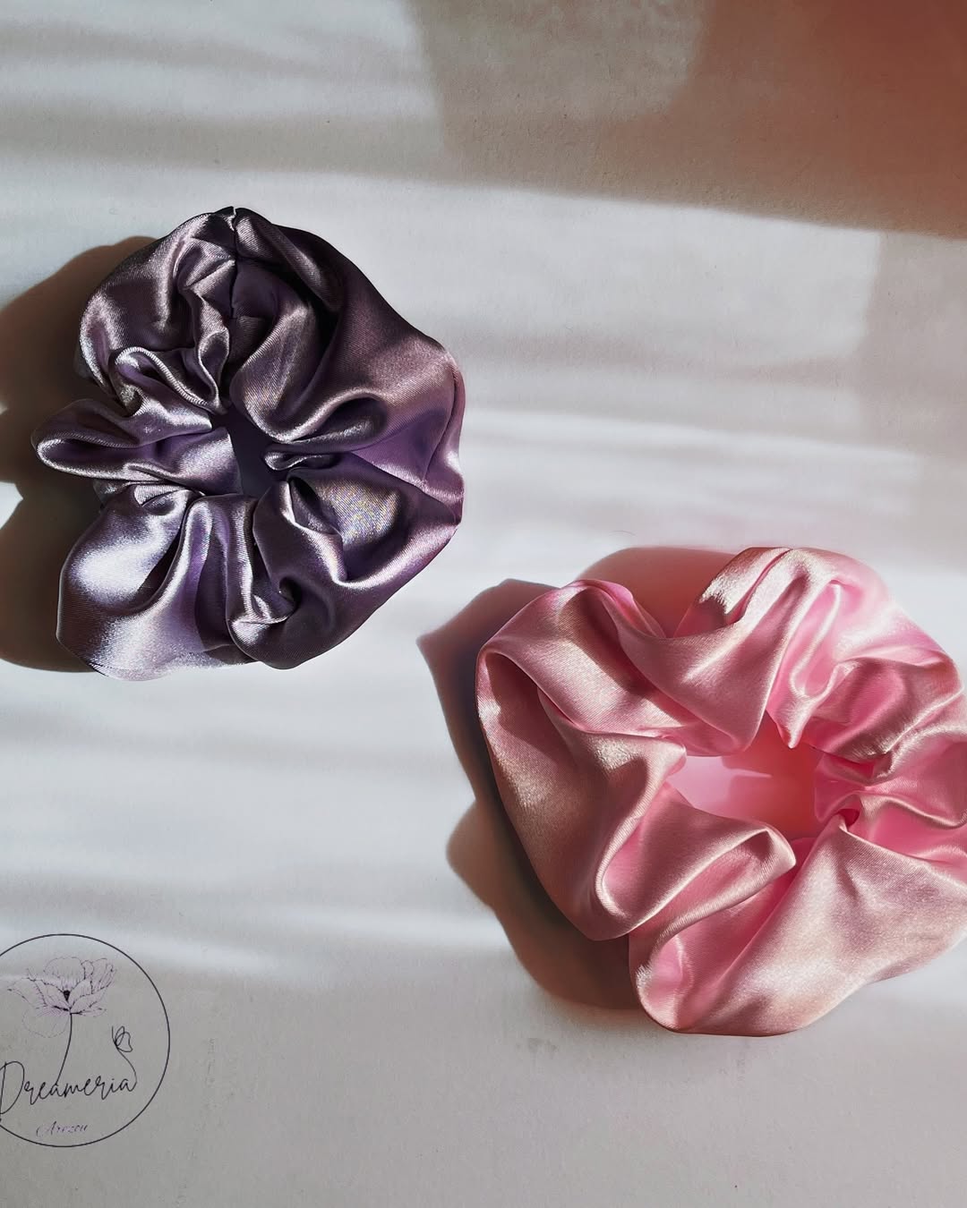 کش اسکرانچی رنگ صورتی و بنفش پاستیلی