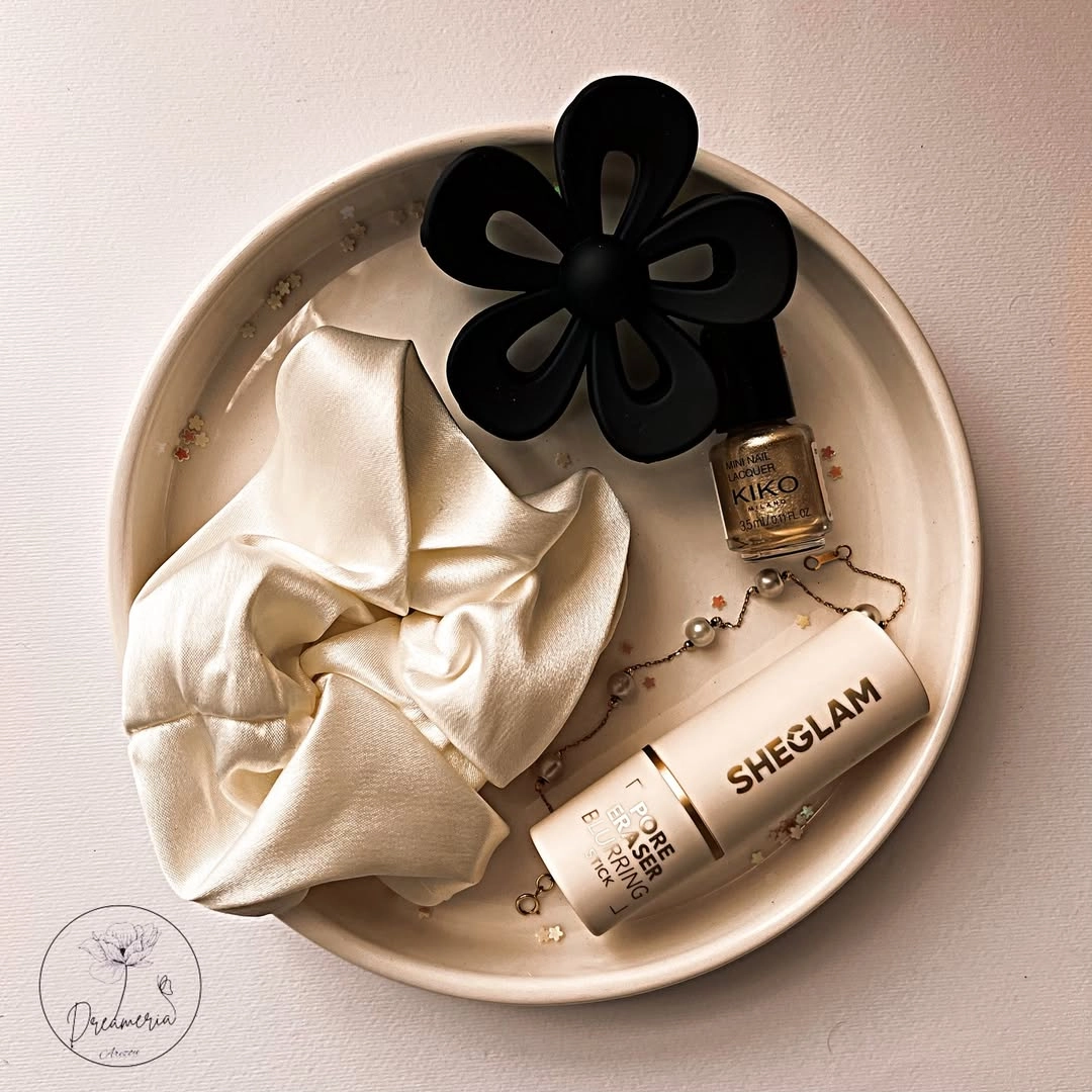 کش اسکرانچی  و کلیپس گل پنج پر